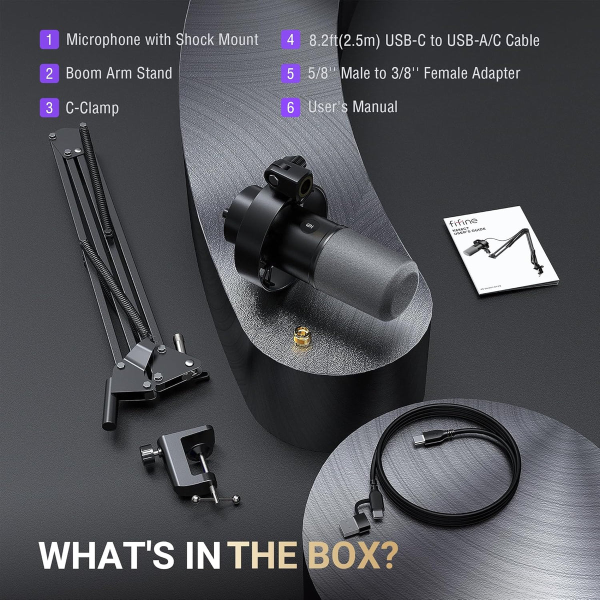 IFINE AmpliTank K688CT Podcast Microphone Kit, USB/XLR Dynamic Vocal Mic